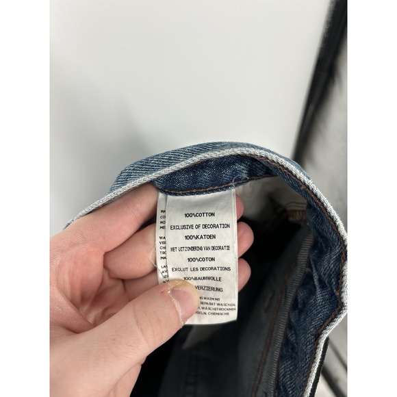 Harley Davidson Vintage Y2K Baggy Bootcut Medium Wash Jeans Embroidered 42x32 - Picture 10 of 10